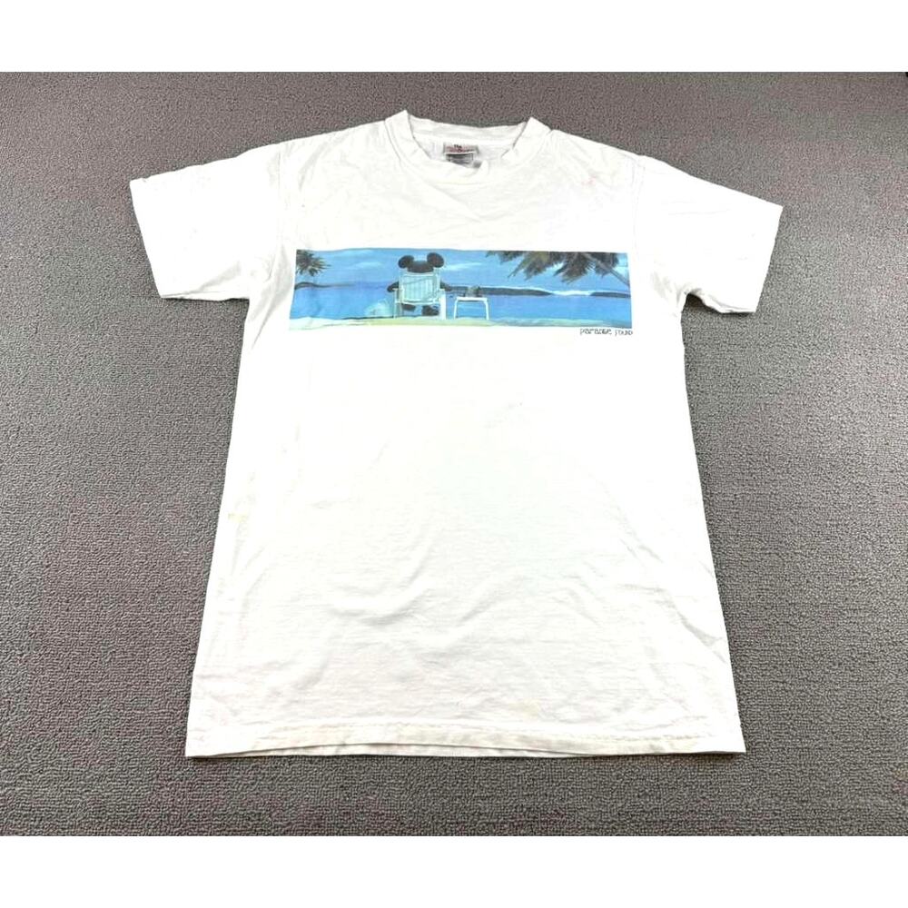 The Disney Store Small White Mickey Mouse‎ Paradise Found Beach T Shirt